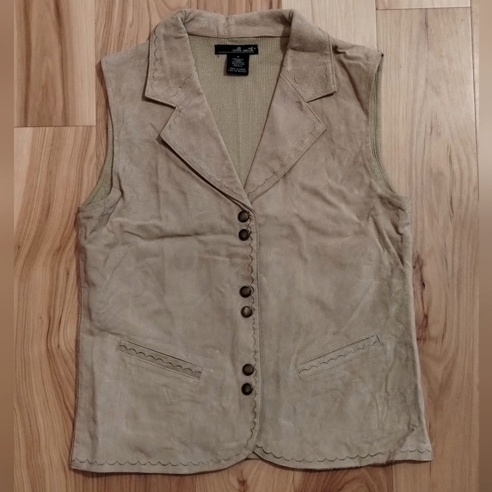 Willi Smith vintage suede leather riding vest